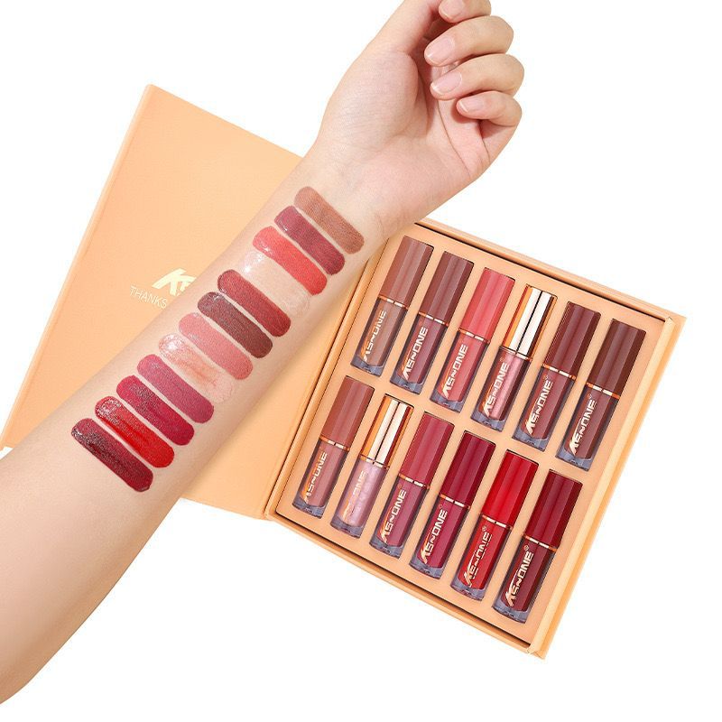 12 Pcs Lip Gloss Set