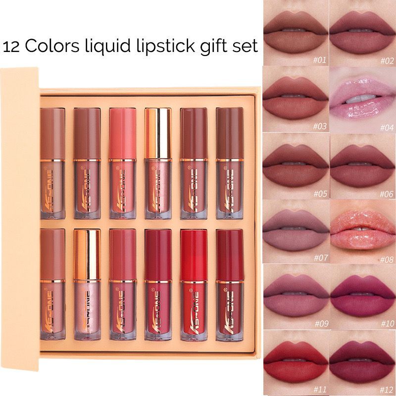 12 Pcs Lip Gloss Set