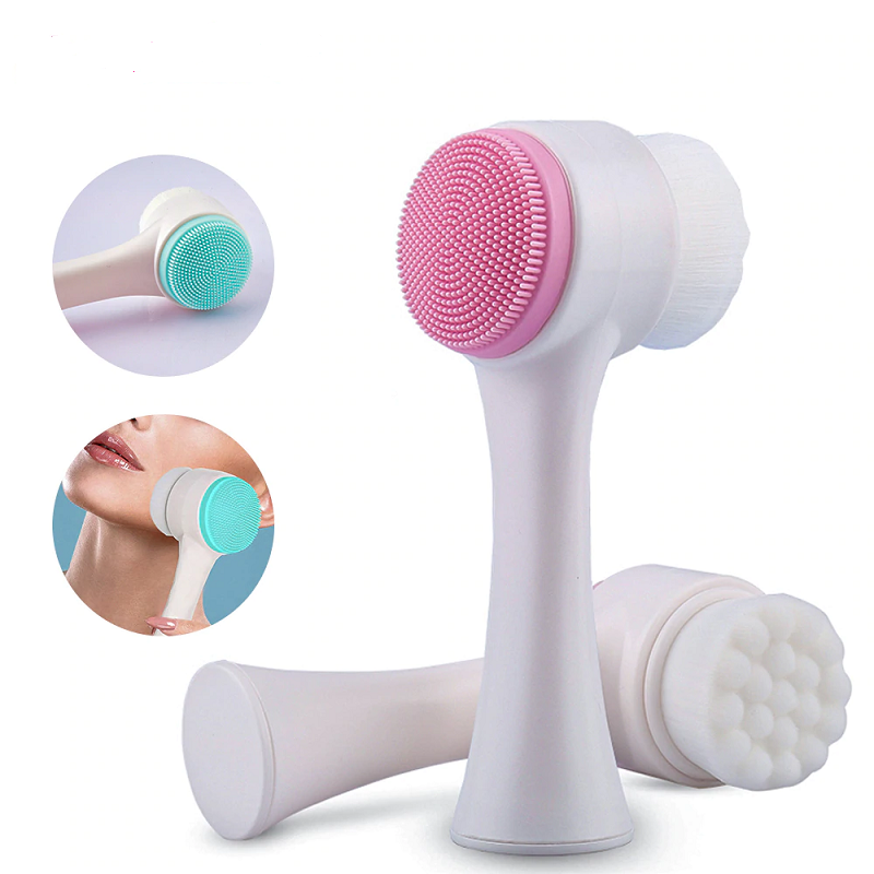 3D double-sided silicone face cleanser
