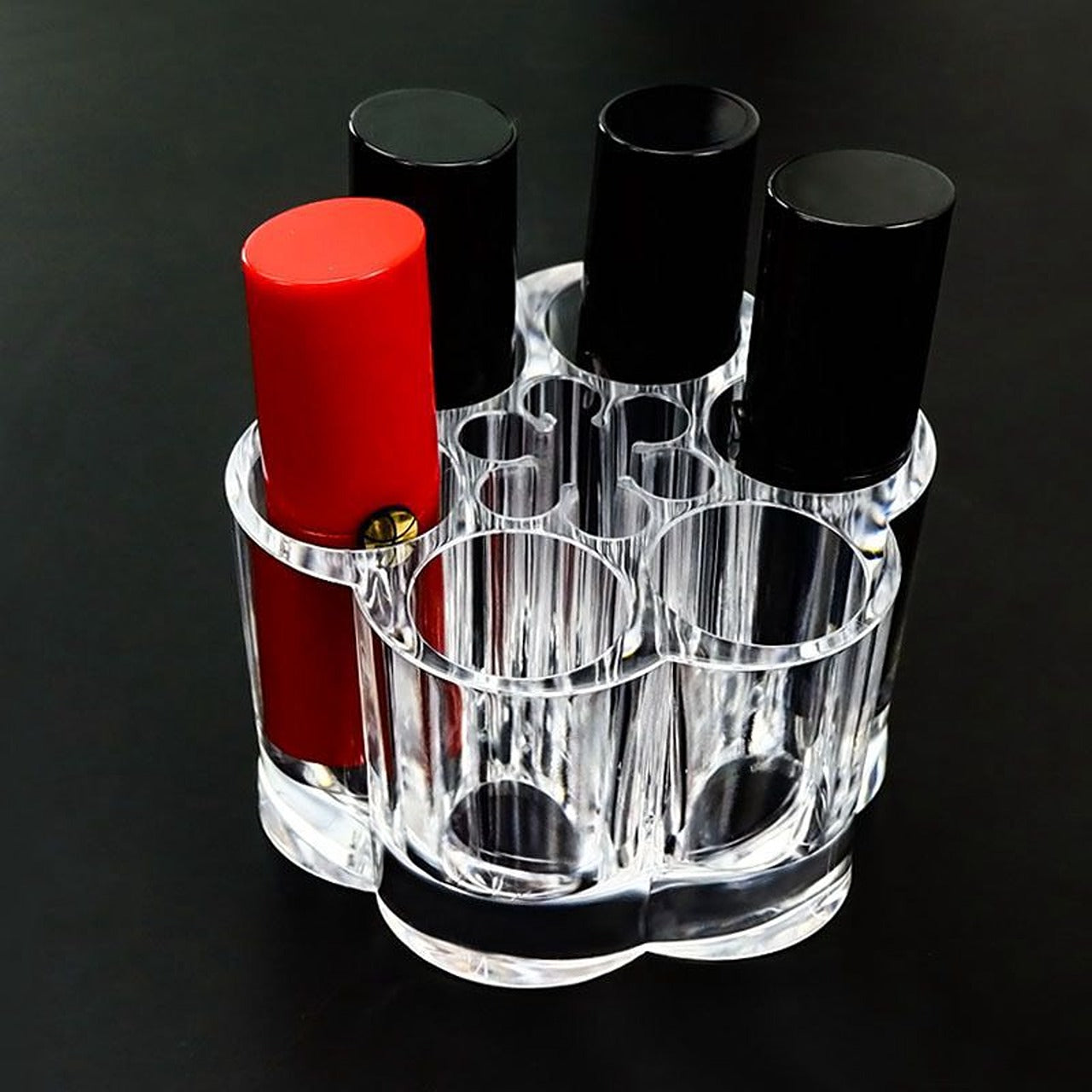 360° Rotating Round Cosmetic Organizer – Multi-Layer Makeup Storage