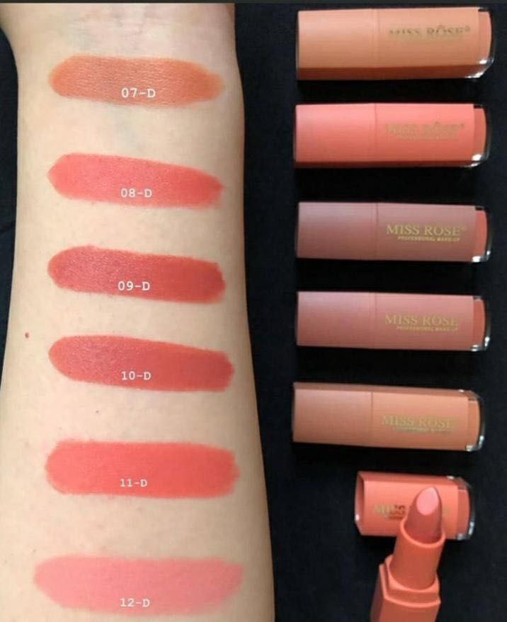 MISS ROSE Matte Lipstick ( 6 Pcs )