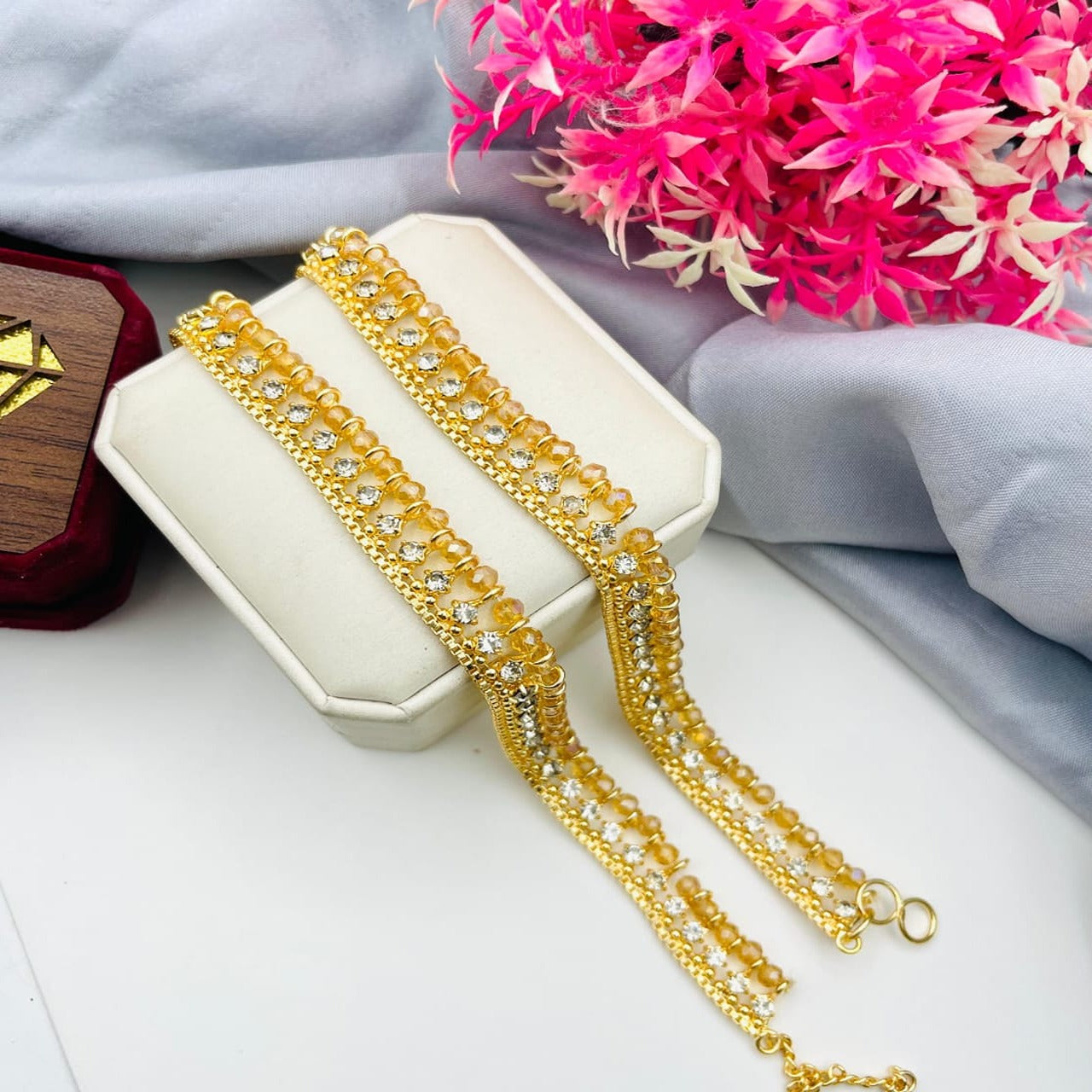 Gold Plated Zircon Pazeb