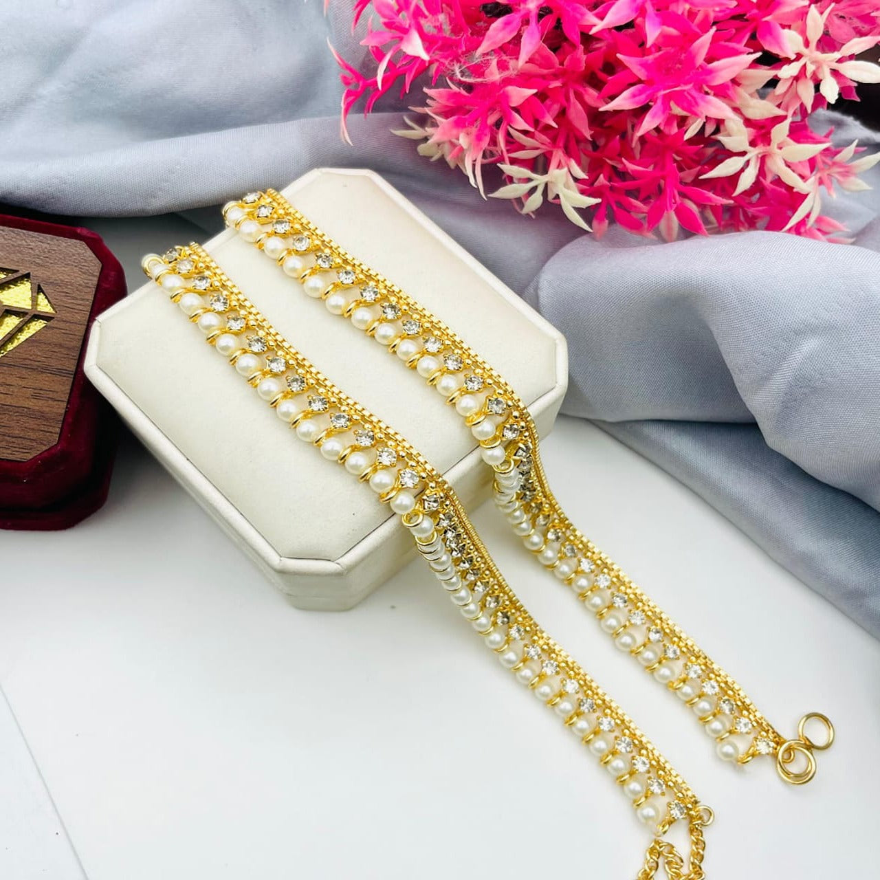 Gold Plated Zircon Pazeb