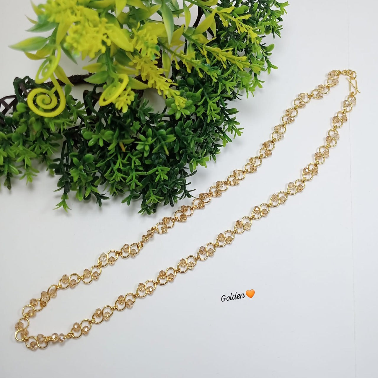 Crystal Moti Mala necklace