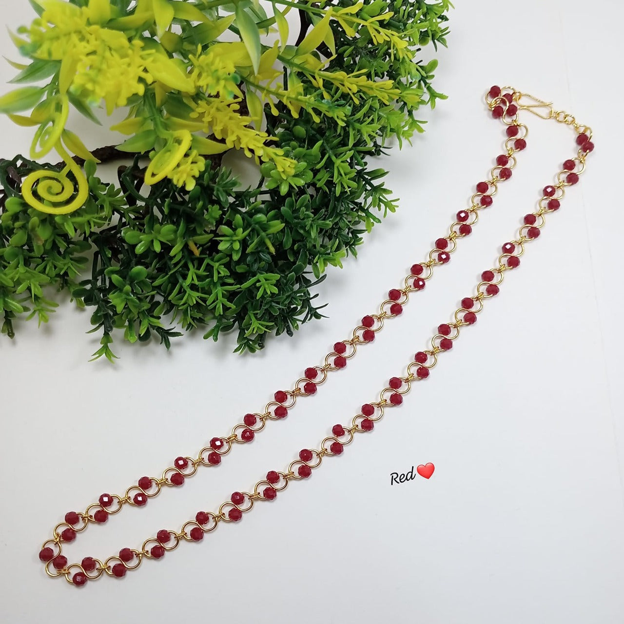 Crystal Moti Mala necklace