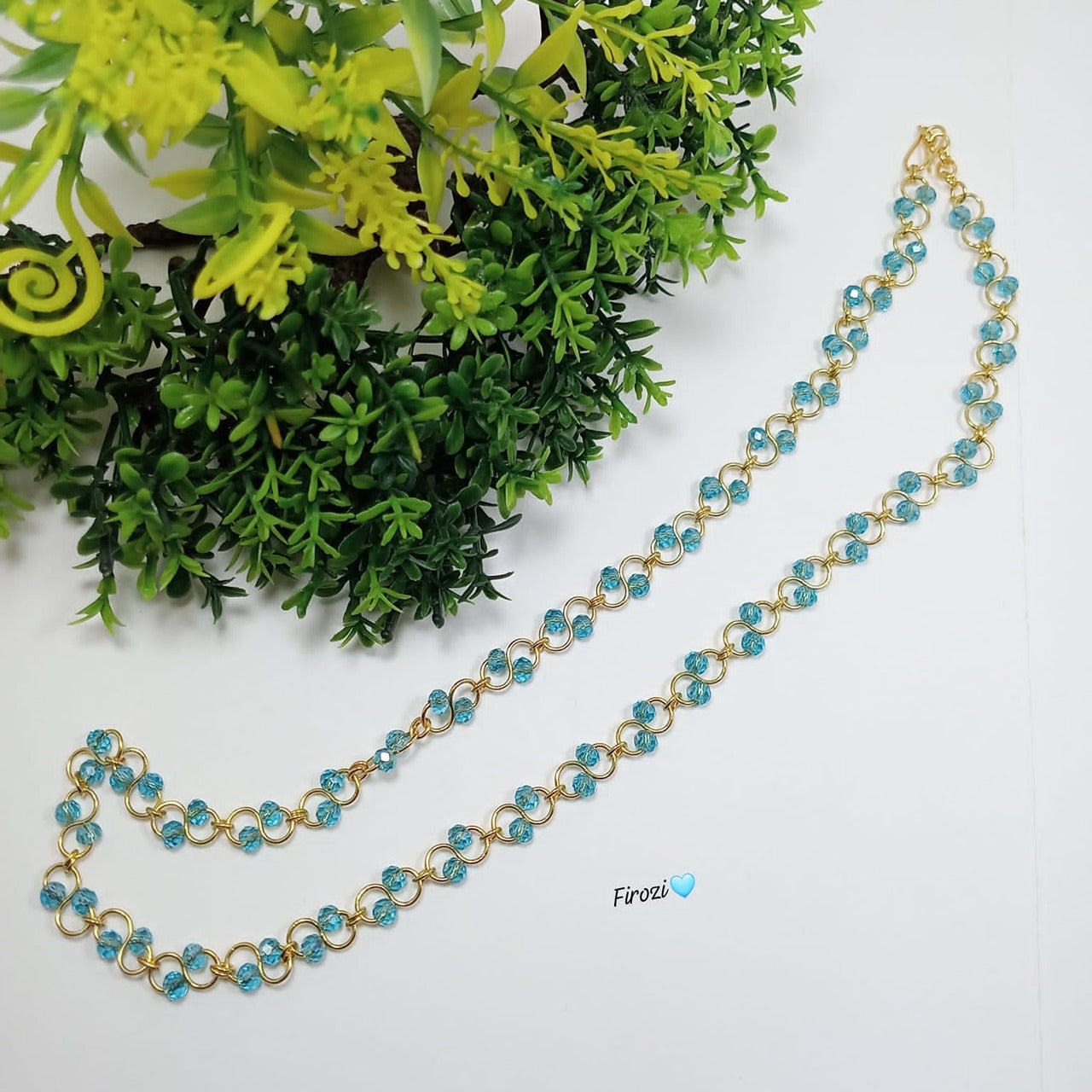 Crystal Moti Mala necklace