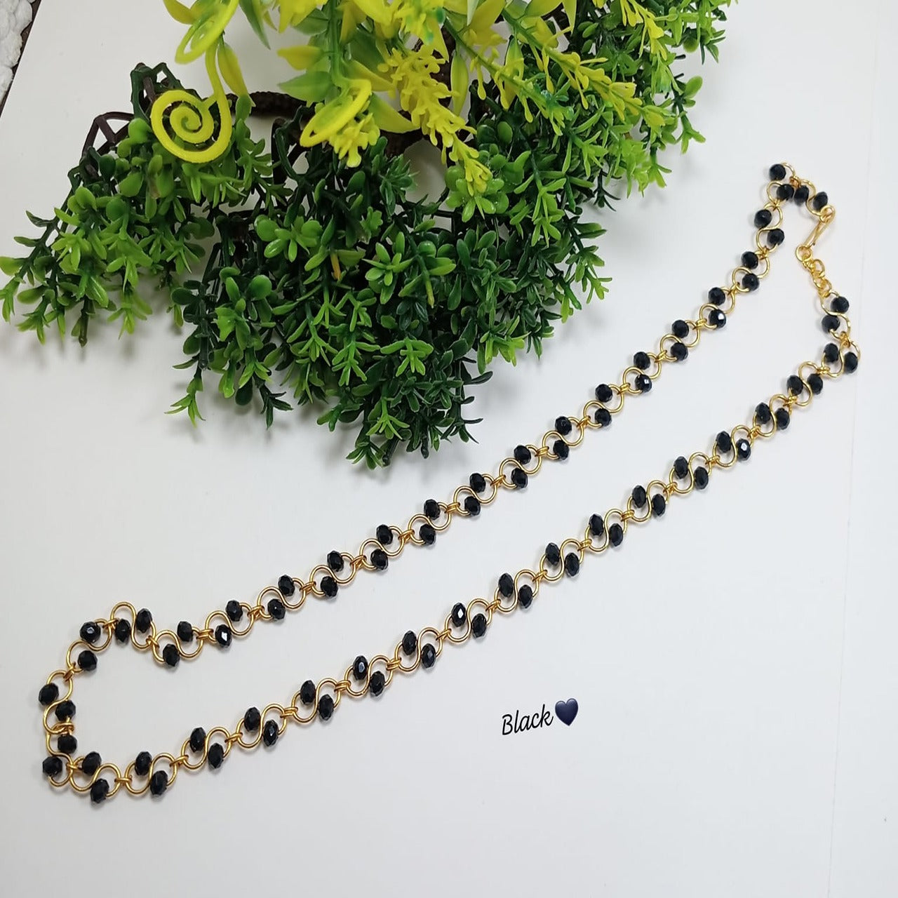 Crystal Moti Mala necklace