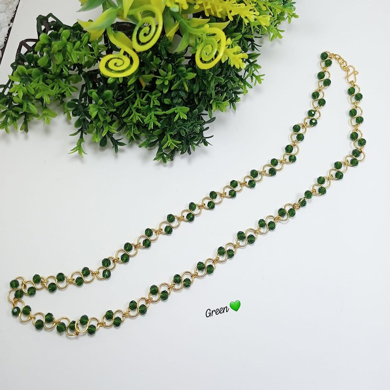 Crystal Moti Mala necklace