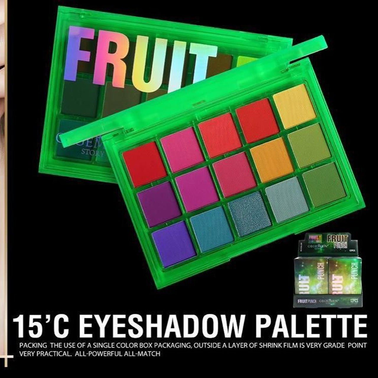 15 color eyeshadow palette