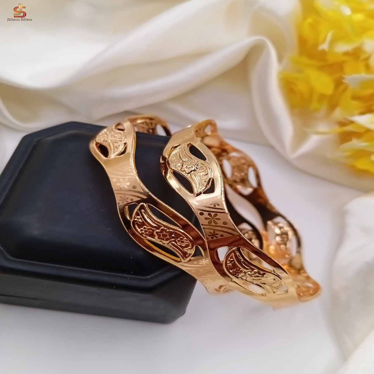 Gold Plated Printed Bangles