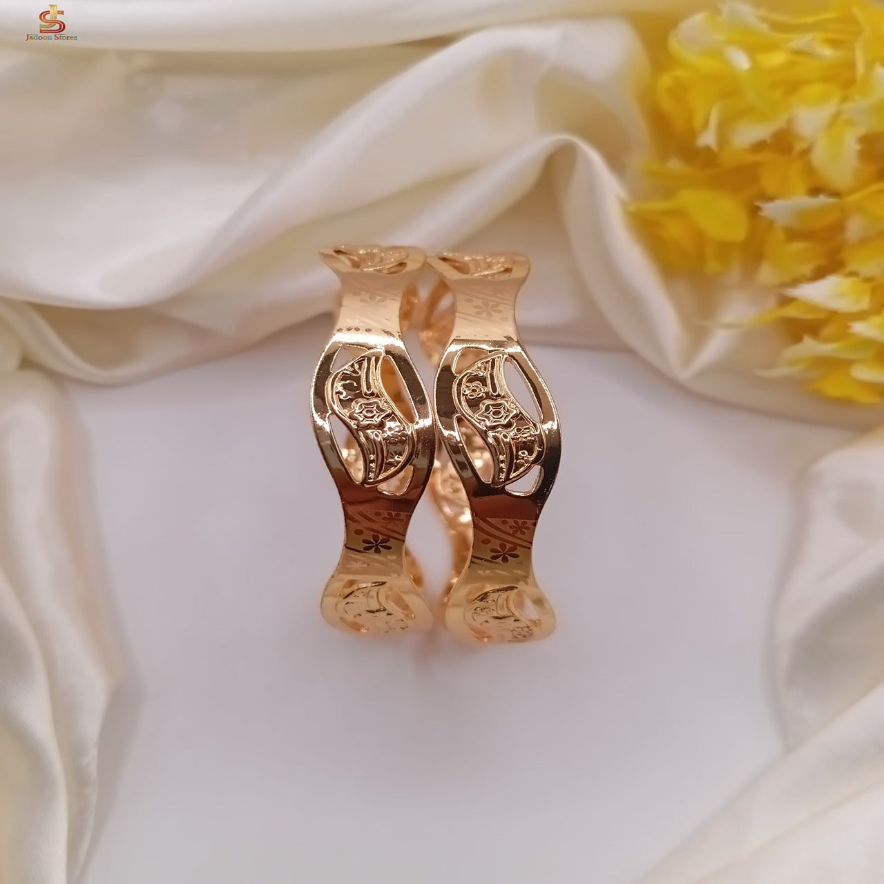Gold Plated Printed Bangles