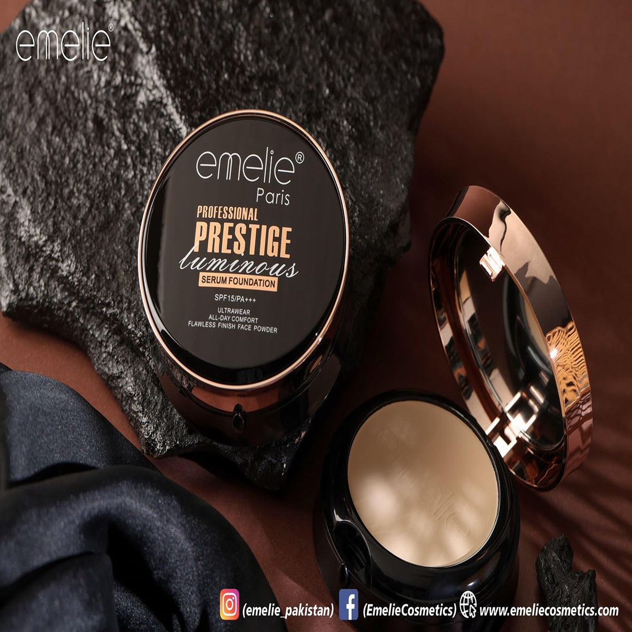 EMELIE Serum + Foundation Double Face Powder
