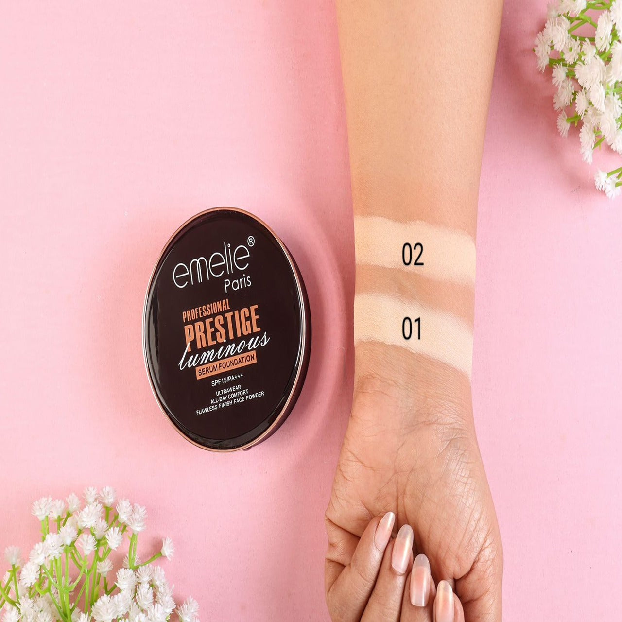 EMELIE Serum + Foundation Double Face Powder