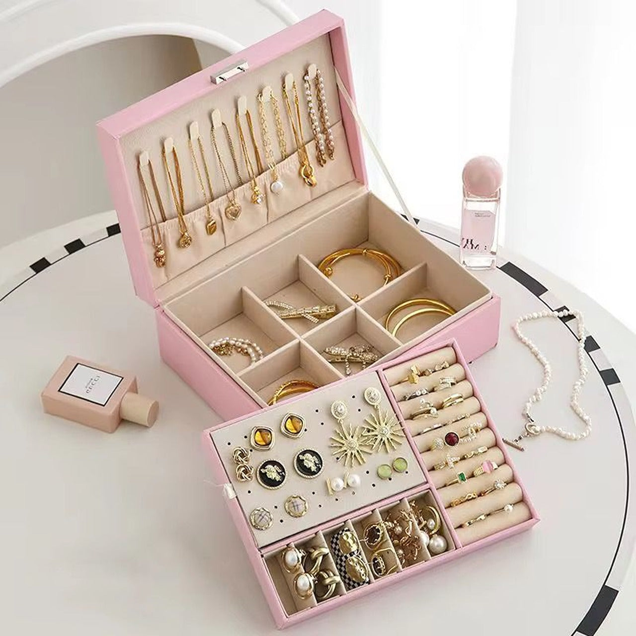 2-Layer Jewelry Box Organizer