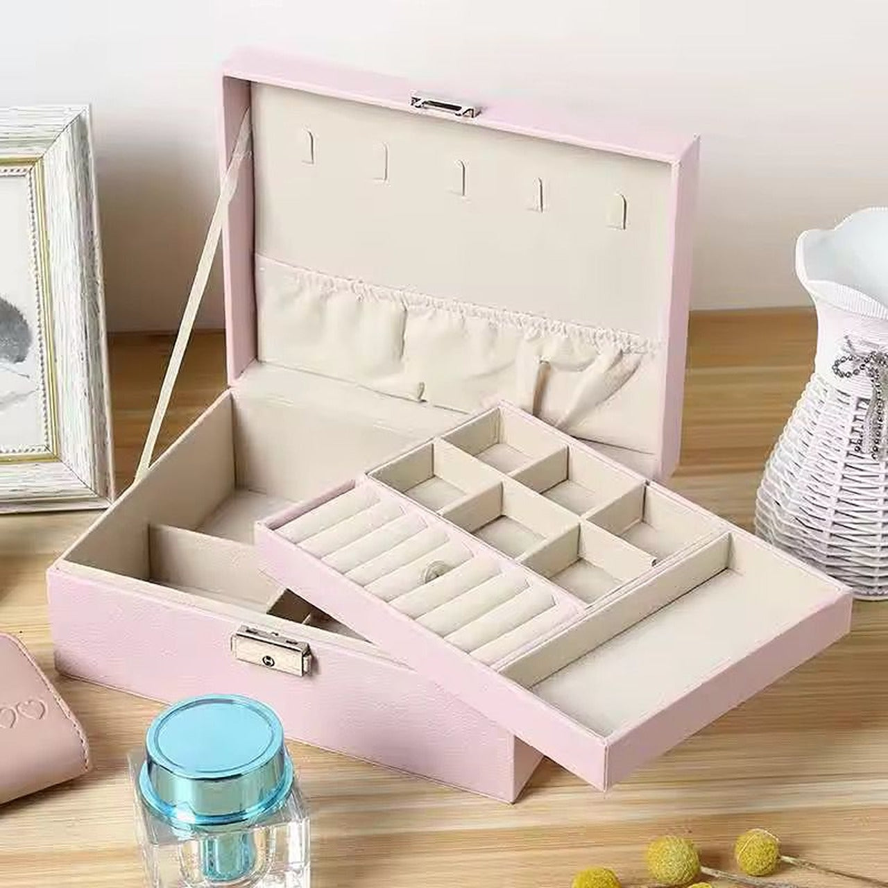 2-Layer Jewelry Box Organizer