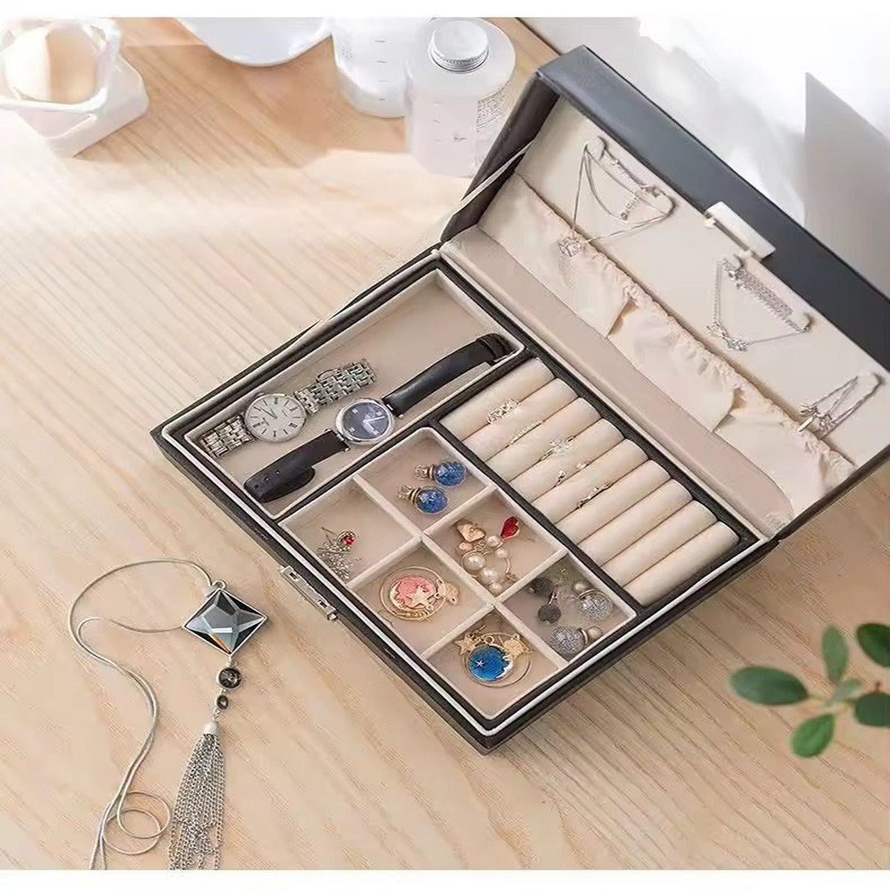 2-Layer Jewelry Box Organizer