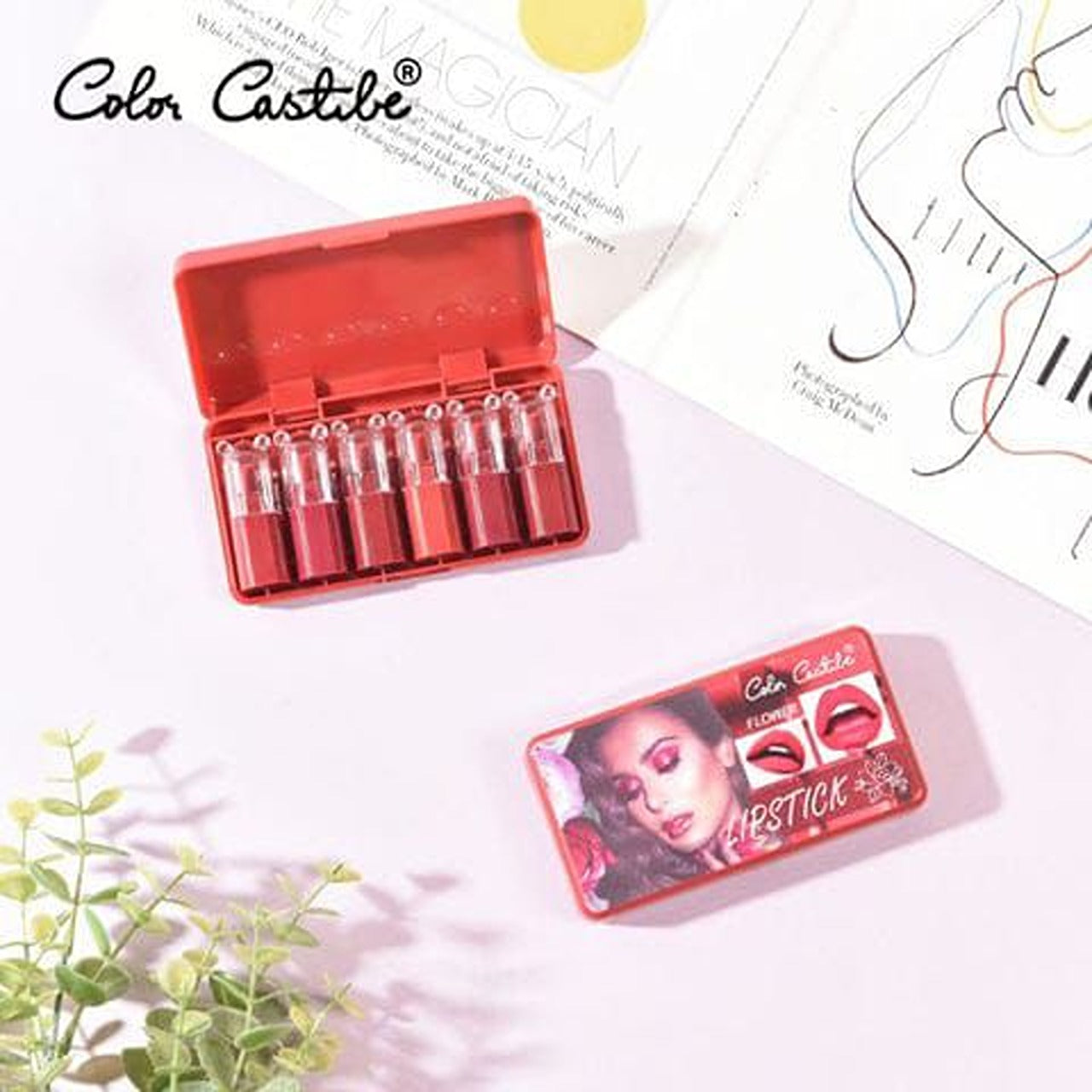Color Castle Red Mini Lipsticks  (PACK OF 5 PCS)