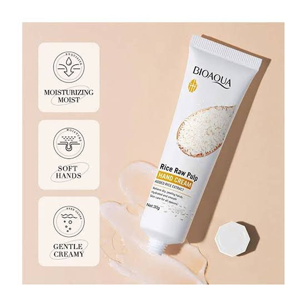 Bioaqua Rice Raw Pulp Hand Cream