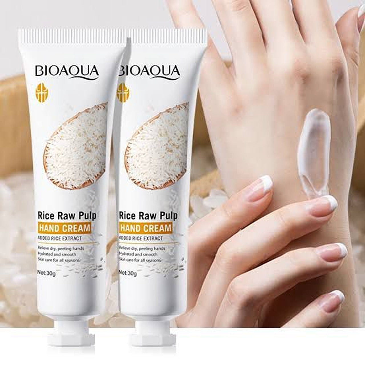 Bioaqua Rice Raw Pulp Hand Cream