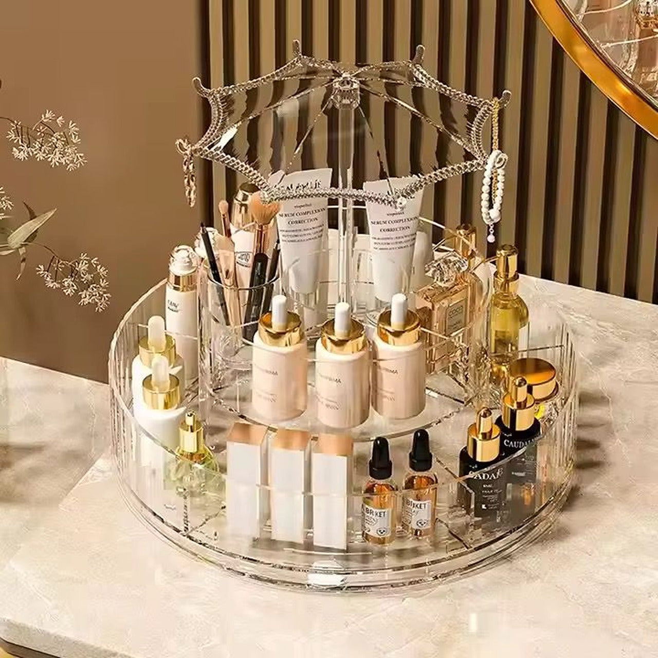 360 rotating cosmetics storage box