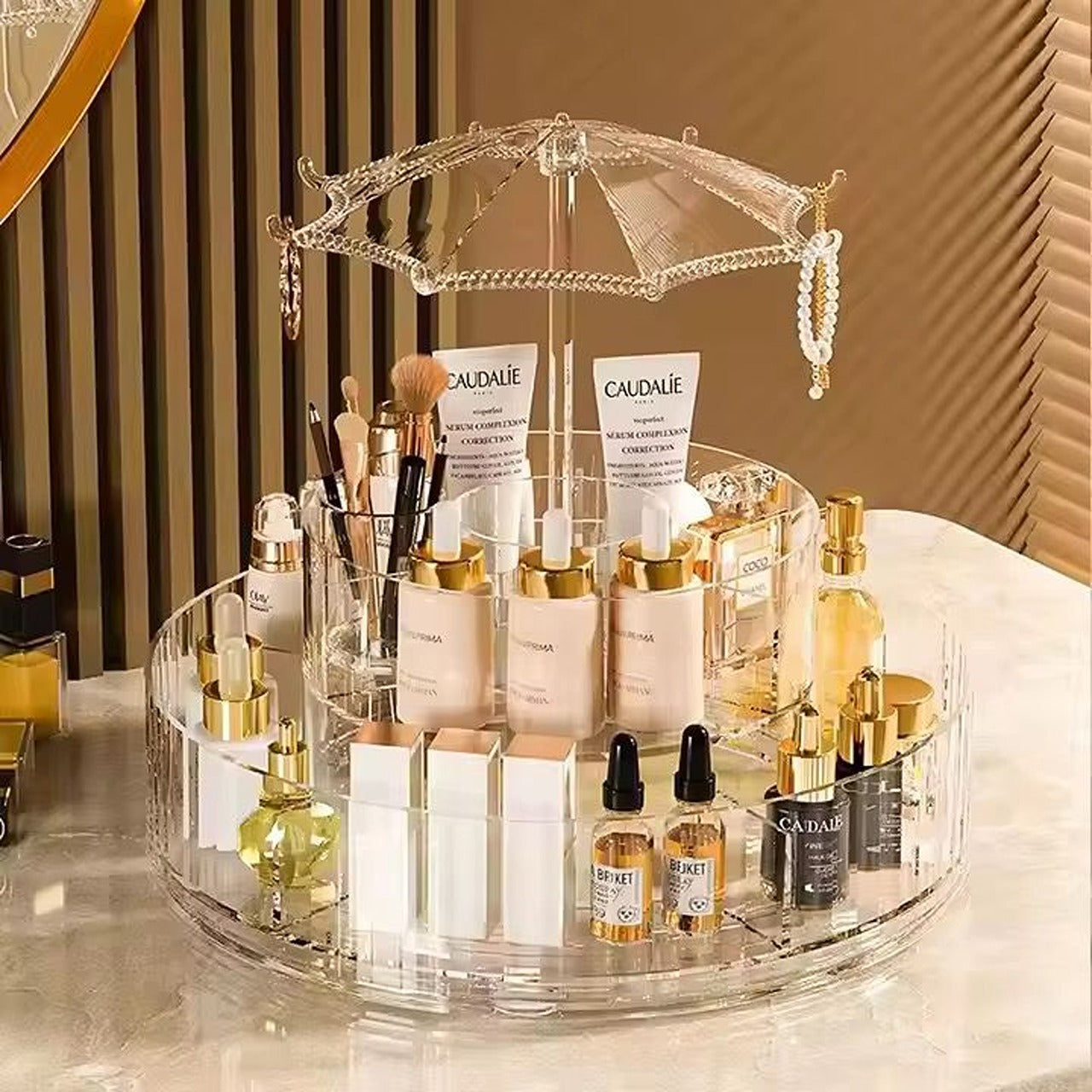 360 rotating cosmetics storage box