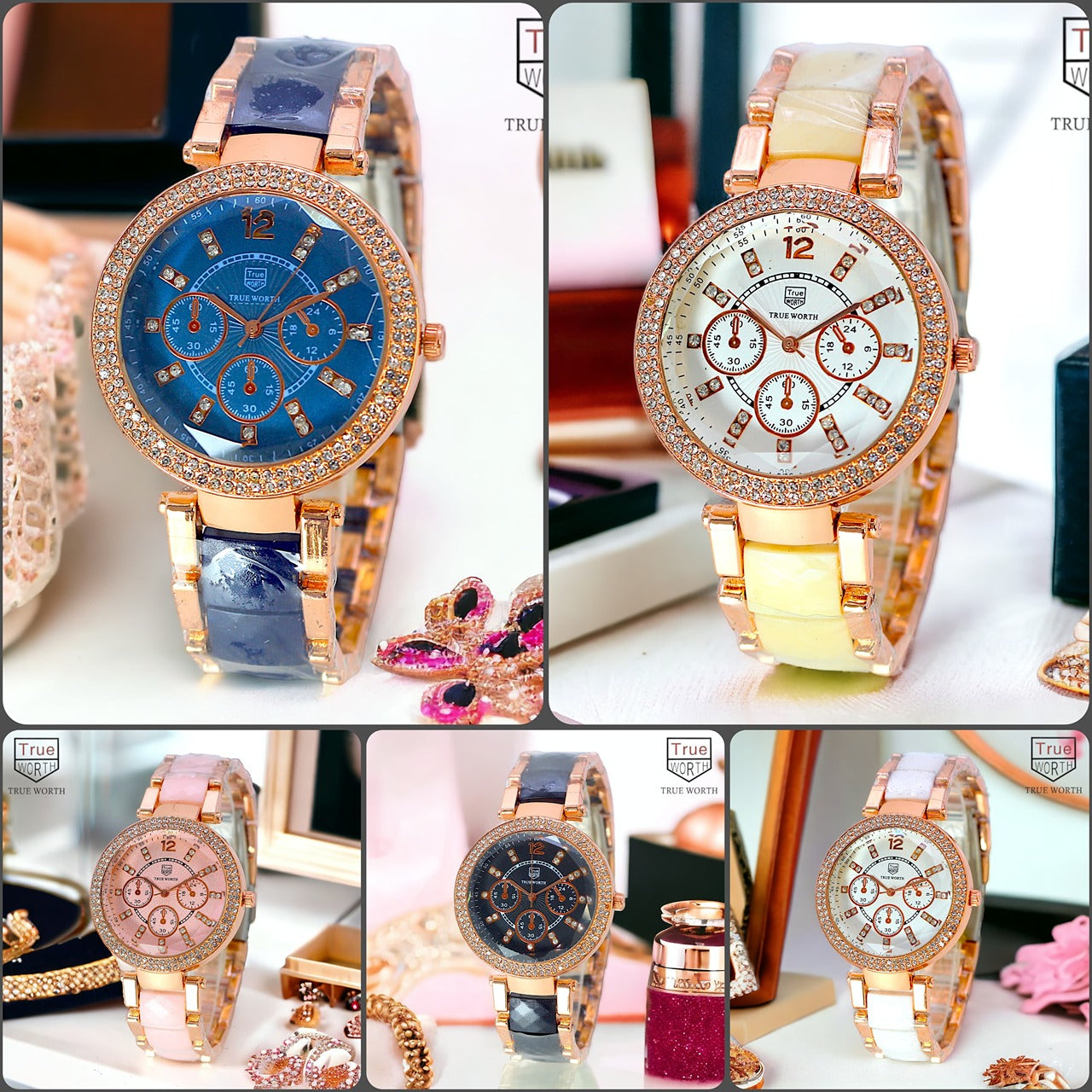 Original True Worth Ladies Chain Watch