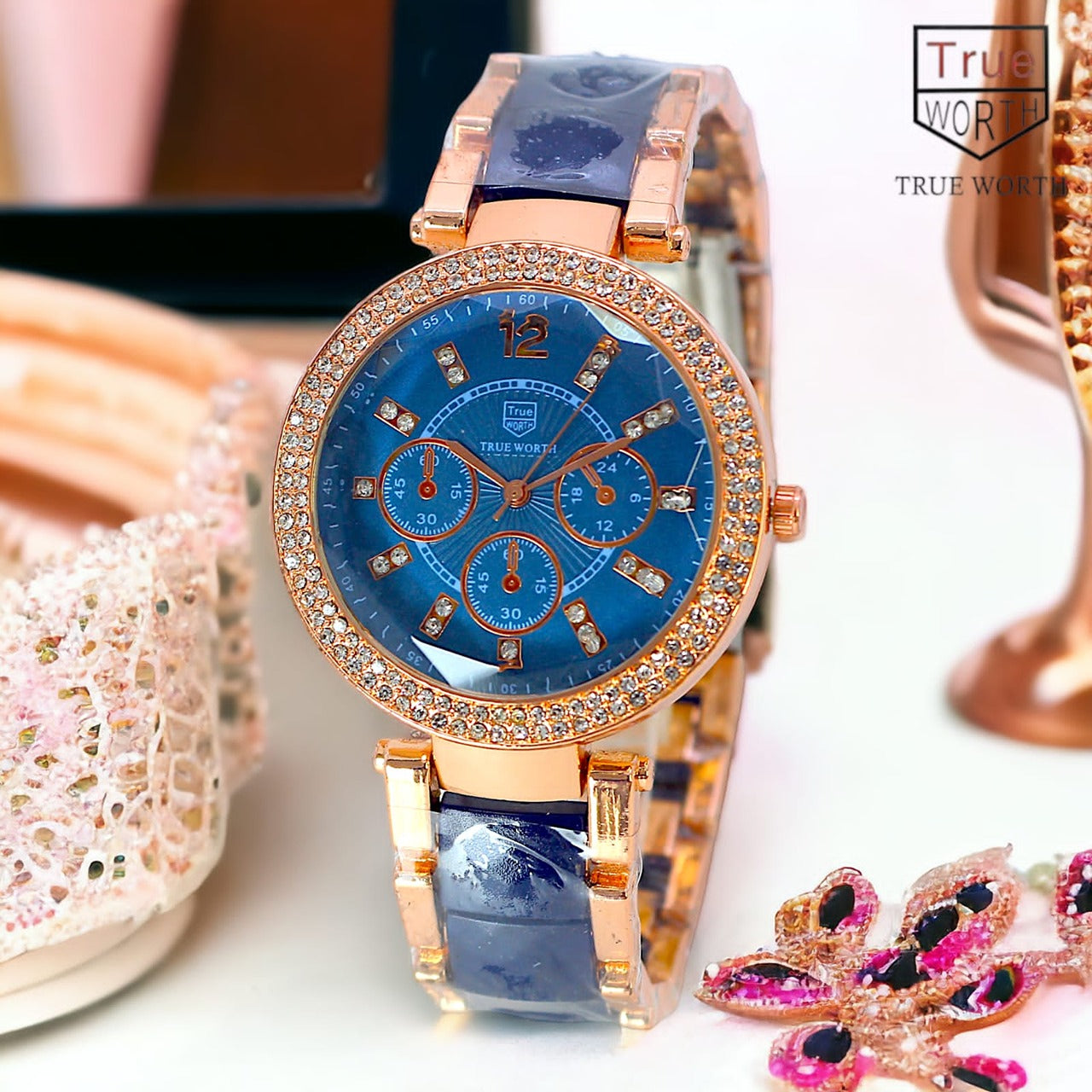 Original True Worth Ladies Chain Watch