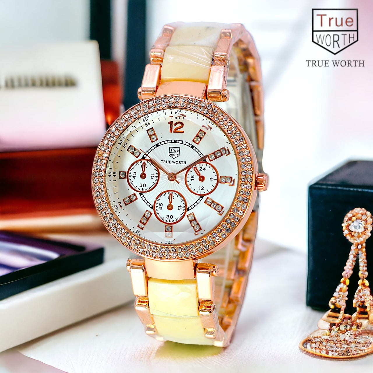 Original True Worth Ladies Chain Watch