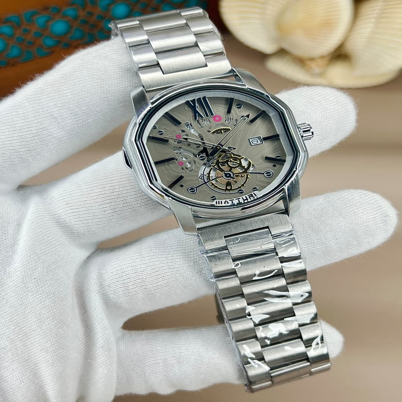 MATTURI Gents Steel Chain Watch