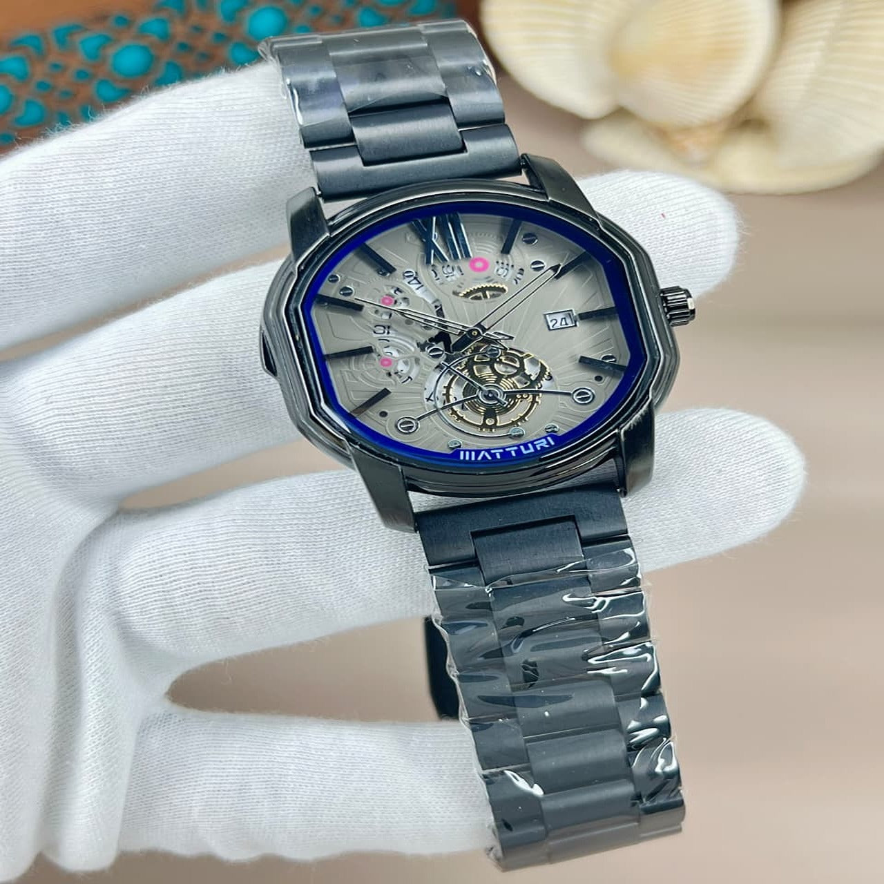 MATTURI Gents Steel Chain Watch