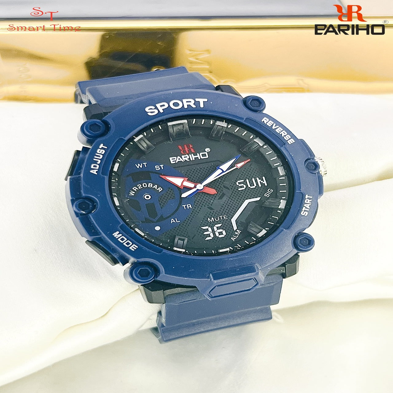 BARIHO Men’s Rubber Belt Watch