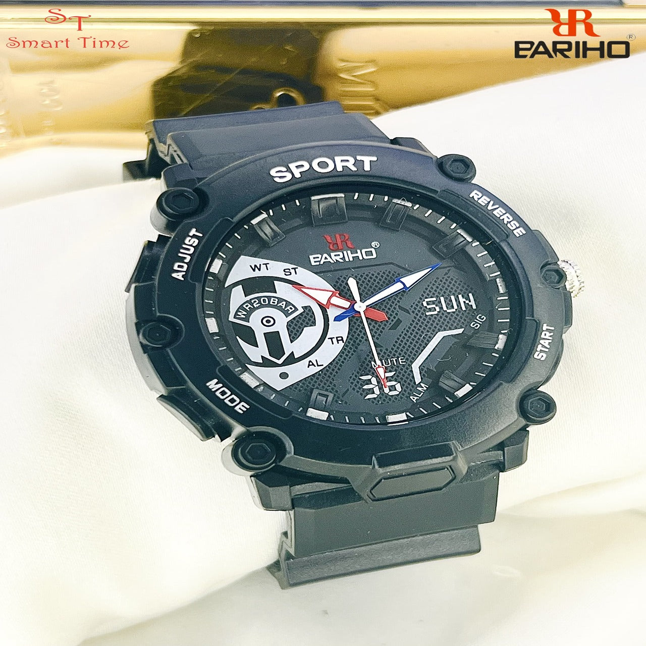 BARIHO Men’s Rubber Belt Watch